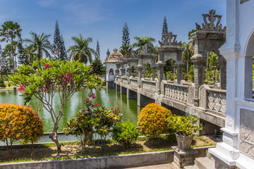 Bridge of Taman Ujung Soekasada water palace on Bali, Indonesia - Powered by Adobe