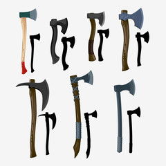 Ax tools. Set of ax - vector illustration
