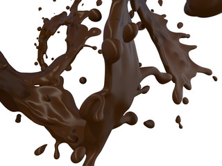 3d render Chocolate Splash