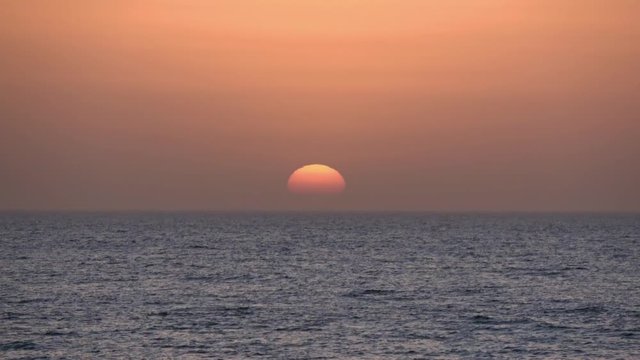 Coucher de soleil sur l'océan depuis la Somone au Sénégal