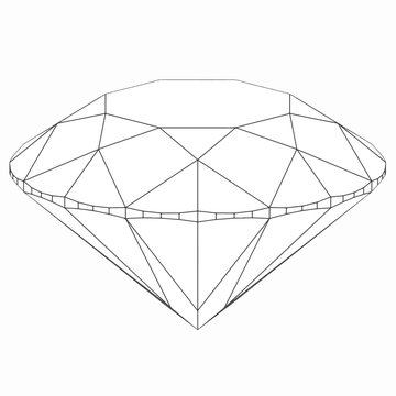 cartoon draw diamond side view