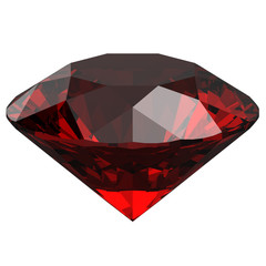 Fototapeta na wymiar sapphire red Garnet zirconium quartz ruby side view