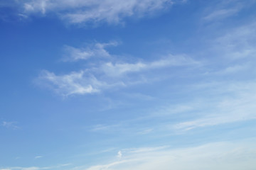 Fototapeta premium Blue sky with white clouds : background texture