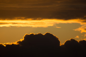 clouds of golden color