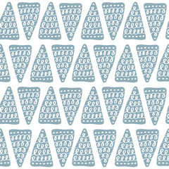 Christmas vector tree seamless pattern in Scandinavian style. Best for pillow, typography design, curtains