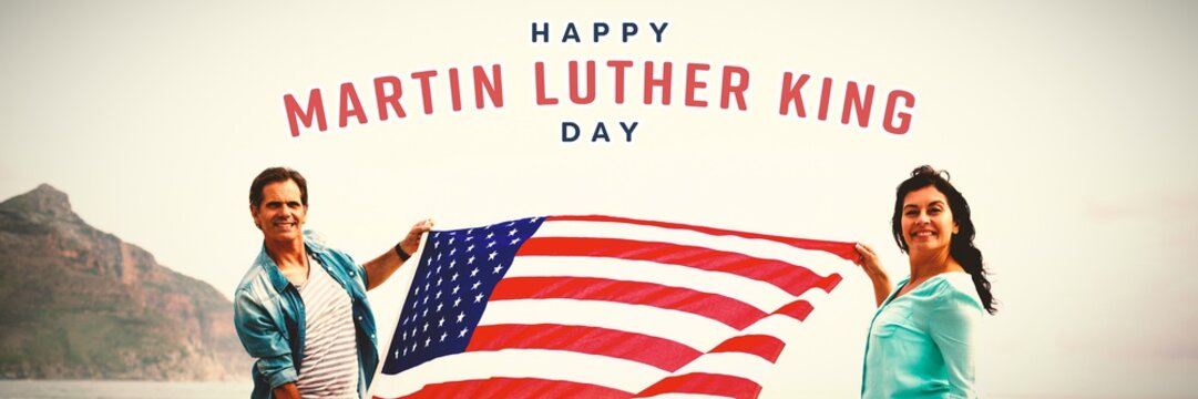 Composite image of happy martin luther king day