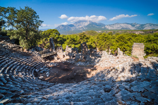 Ruins of Phaselis near Kemer, Antalya Province, Lycia, Anatolia Peninsula, Mediterranean Coast, Turkey Minor