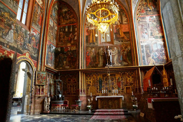 Fototapeta na wymiar Altar of St Vitus Cathedral in Prague