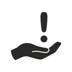 Warning, attention. Vector icon.
