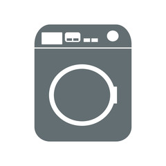 Washing machine icon on white background. Wector illustration