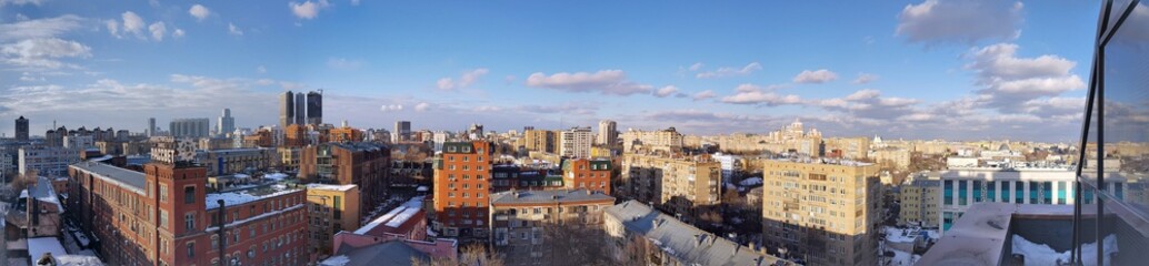 Obraz premium panorama of factory Rassvet Moscow winter