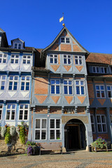 Obraz premium Wolfenbüttel: Rathaus am Marktplatz (ab 1602, Niedersachsen) 