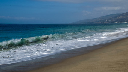 Fototapeta na wymiar Swimmer, Westward Beach, Malibu, California