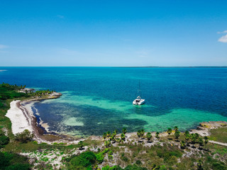 tropical island in the sea