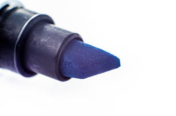 blue point of a pen isolated on white background