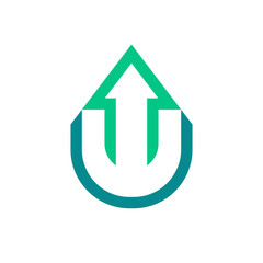 Letter U logo. Icon design. Template elements - vector sign