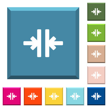 Vertical merge tool white icons on edged square buttons