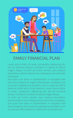 Family Financial Plan Poster Vector Illustration