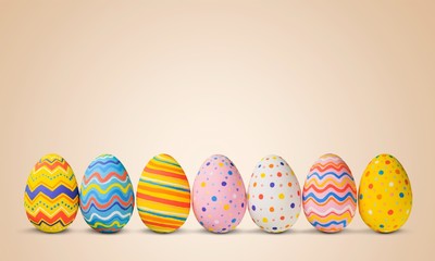 Fototapeta na wymiar Easter eggs painted.