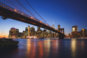 Fototapeta na wymiar Brooklyn bridge, New York city USA