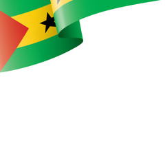 Sao Tome and Principe flag, vector illustration on a white background