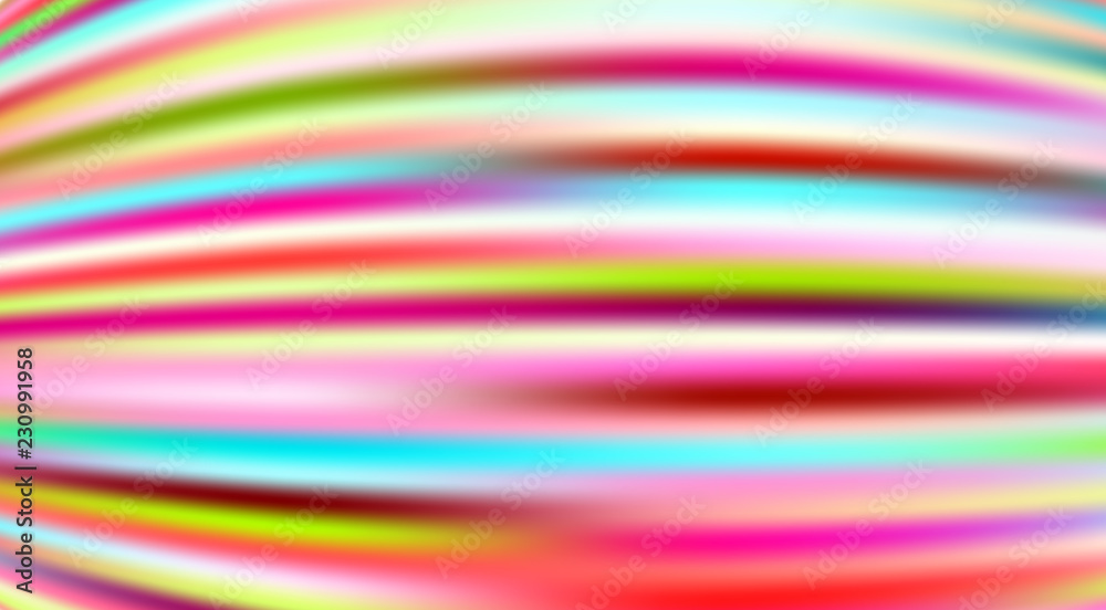 Aufkleber Abstract background with bright saturated blurred color stripes. Multicolored vector graphic pattern