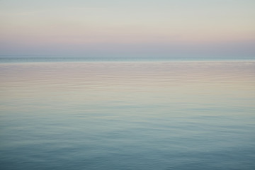 Obraz premium Blue sky landscape without clouds spreading on the sea