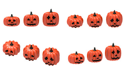 Halloween Pumpkins 3d rendering