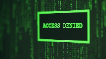 Access denied message on a computer screen.