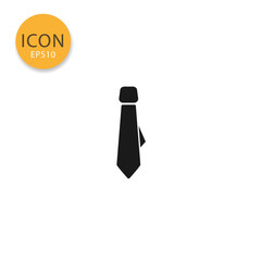 Tie icon flat style in black color vector illustration on white background.