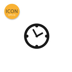 Clock timer icon isolated flat style.