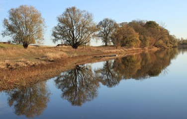 Goldener Oktober an der Elbe bei Riesa