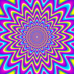 Rainbow background. Motion illusion.