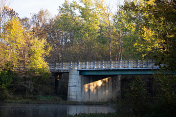 Naklejka premium bridge over the river