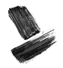 Texture of black mascara for eyelashes