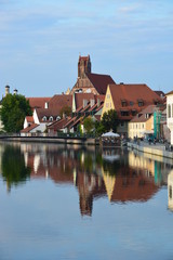 Fototapeta na wymiar View in the city of LANDSHUT , Bavaria, region Franconia, Germany 