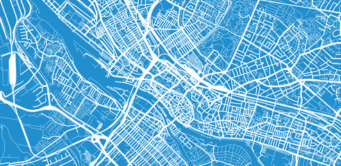 Urban vector city map of Bremen, Germany - obrazy, fototapety, plakaty