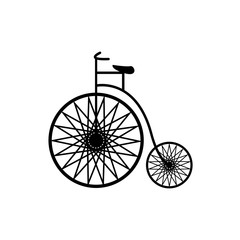 Fototapeta na wymiar Retro bicycle icon isolated on white background.