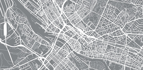 Fototapeta na wymiar Urban vector city map of Bremen, Germany