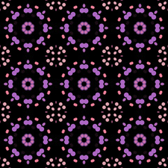 Seamless abstract pattern background with a variety of colored circles.