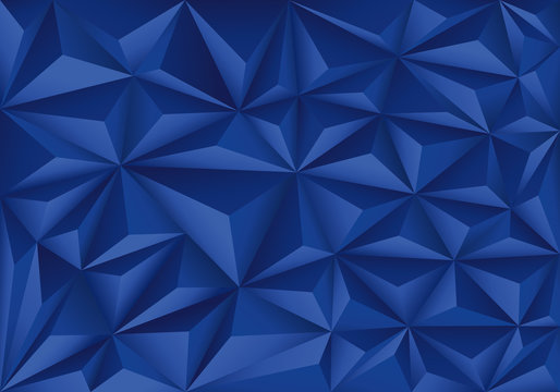 Abstract blue polygon triangle pattern design modern futuristic background vector illustration.