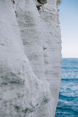 Limestone wall by the sea