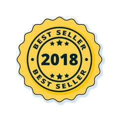 Best Seller 2018 label illustration