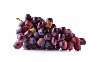 Purple grape bunch isolated on white background