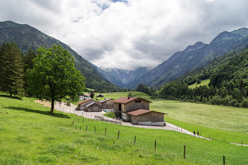 Obraz premium Mountainous landscape in the Allgau. Bavaria. Germany.