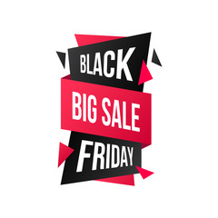 Black friday sticker. Big Sale discount banner design. Vector illustration.