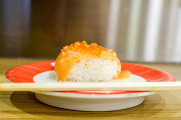 A plate of Salmon Bakudan
