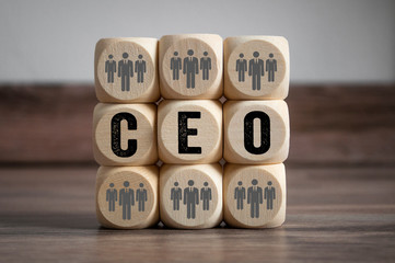 Würfel mit CEO Teamwork