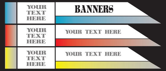 Text Banners-Light Gradient Colors