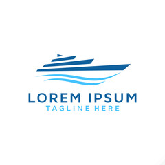 Yacht ship logo design